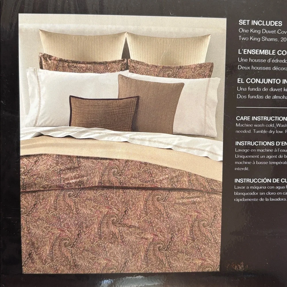 LAUREN Ralph Lauren King Duvet Cover Set - HALLIE - Paisley - brand new